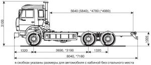 Автомобиль-Шасси КАМАЗ 53215 (СХЕМА)