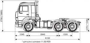 Седельный тягач КАМАЗ 65116 (СХЕМА)