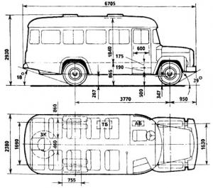 Автобус КАвЗ 3976 (СХЕМА)