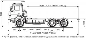 Автомобиль-Шасси КАМАЗ 53229 (СХЕМА)